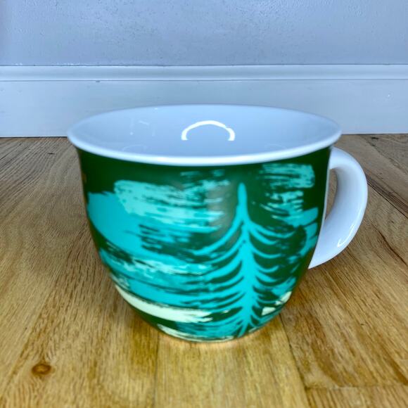 Starbucks Christmas Tree Mug Green 2014 Coffee Cup 14 oz Drinkware - Picture 10 of 11